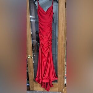B Darlin Vibrant Red Maxi Dress